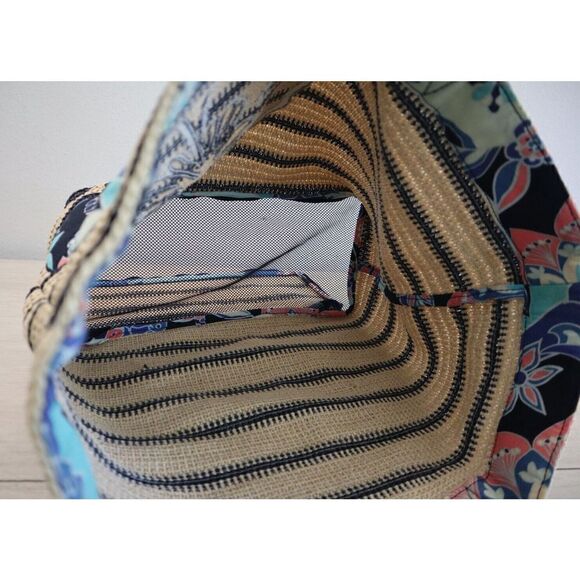 Vera Bradley Lotus Flower Swirl Print Seashore Beach Bag w/Zip Around Bottom - Picture 6 of 10